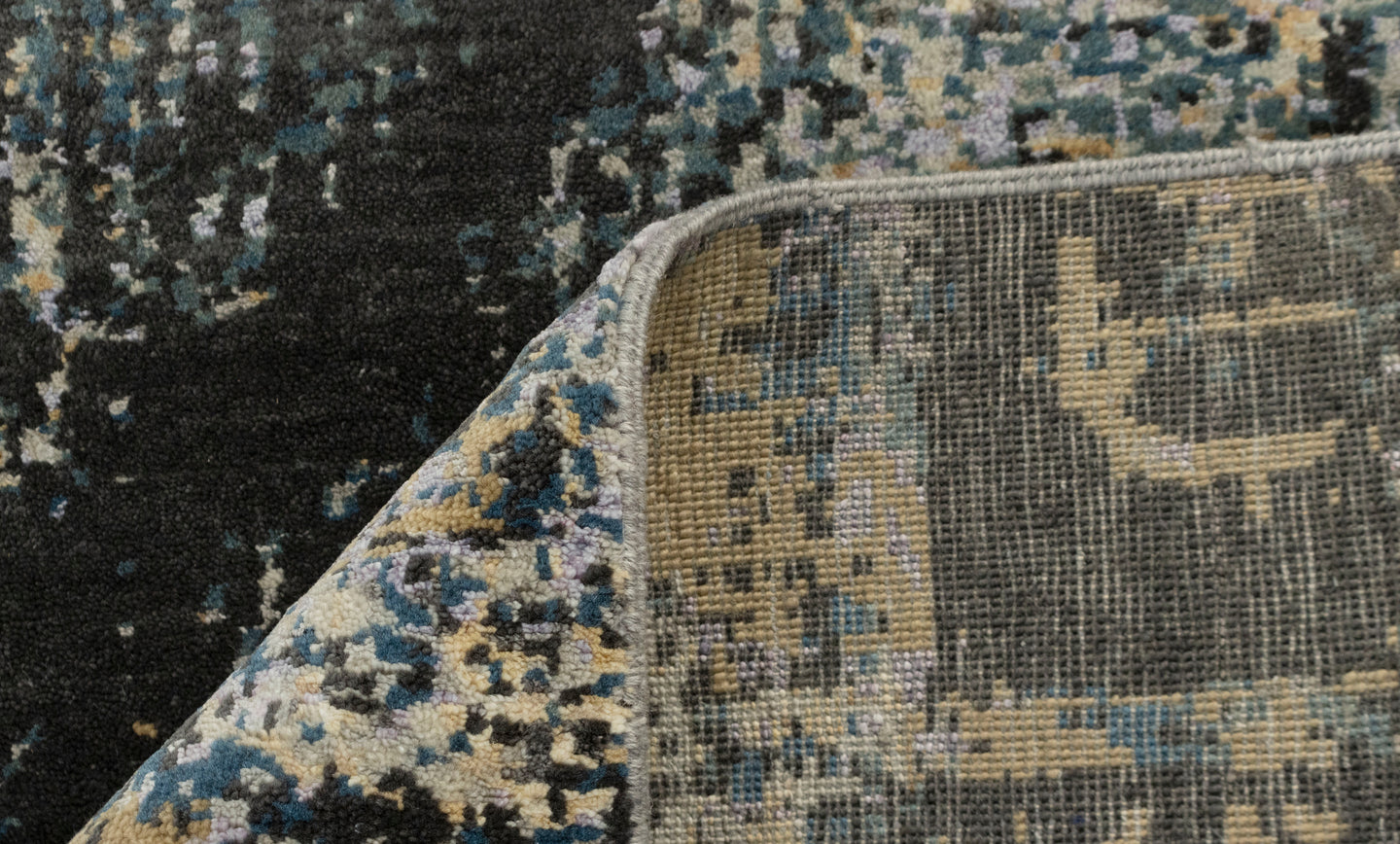5x7 Sanganer | Modern Hand knotted Abstract Painting Rug | Best Place to Buy Area Rugs Online